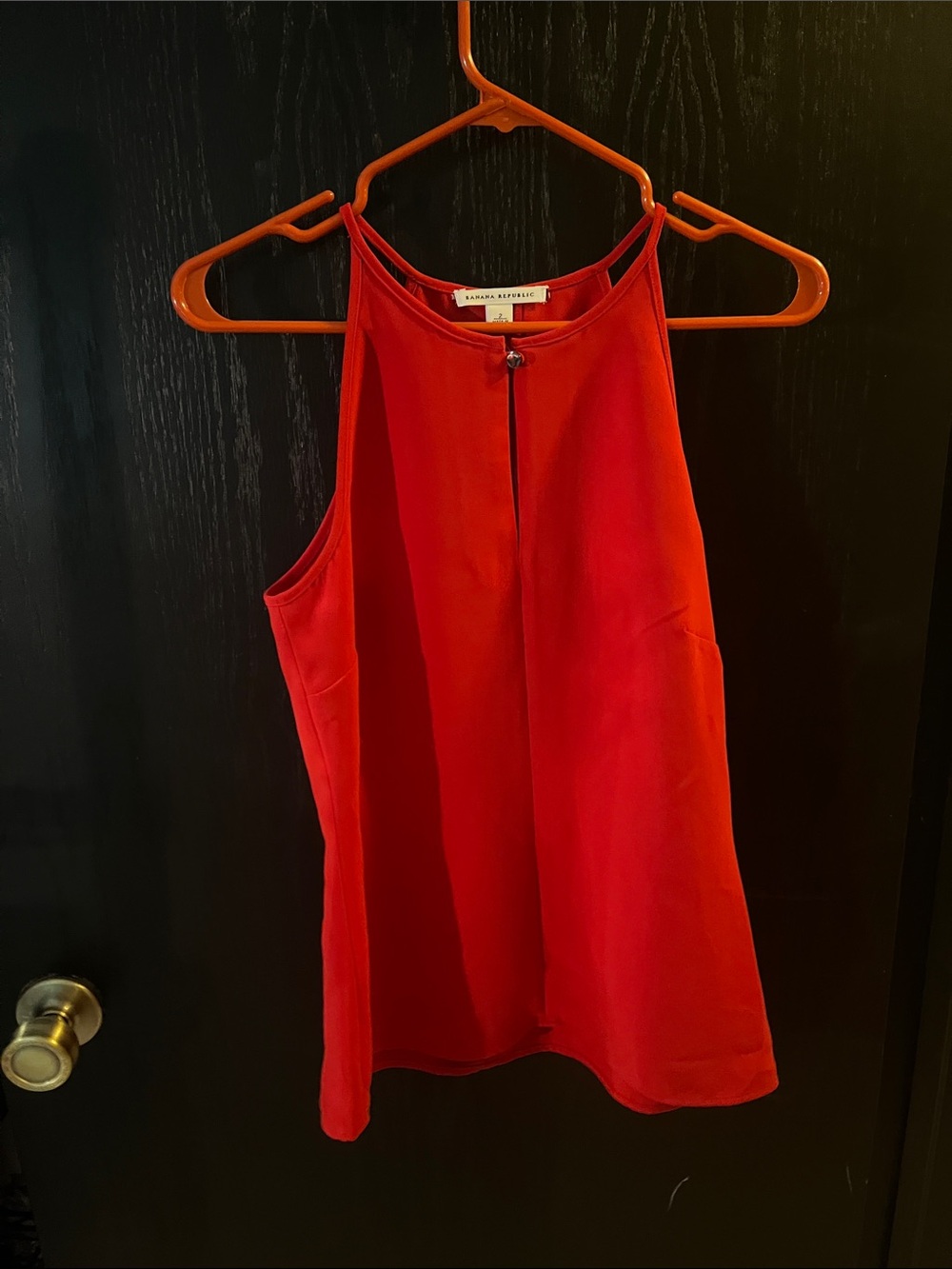 Banana Republic Vibrant Red Halter Neck Shell